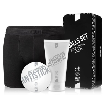 Darčeková sada pre komplexnú starostlivosť o gule + boxerky ANGRY BEARDS