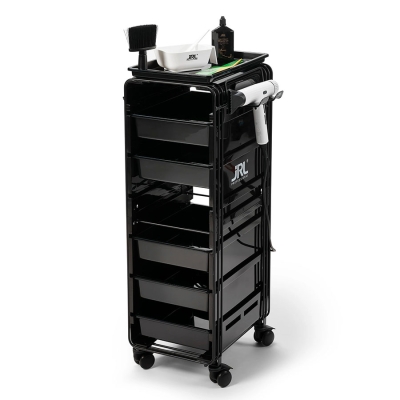 Kadernícky pojazdný vozík JRL Barber trolley Black