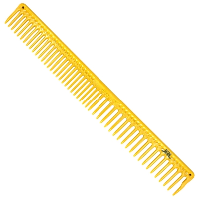 Kadernícky hrebeň JRL Long round tooth cutting comb J306 - žltý