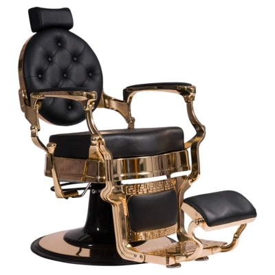 Luxusné barber kreslo BUZZ GOLD Black chair