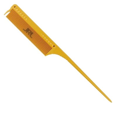 Profesionálny tupírovací hrebeň JRL Fine teeth tail comb J101 - žltý