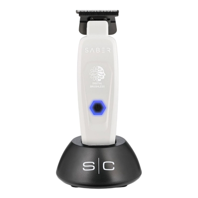 Profesionálny kontúrovací strojček STYLECRAFT Saber trimmer White