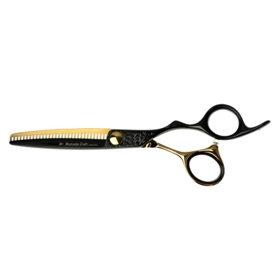 Efilačné nožnice MR. MUSTACHE Craft Black-Gold 5,5"