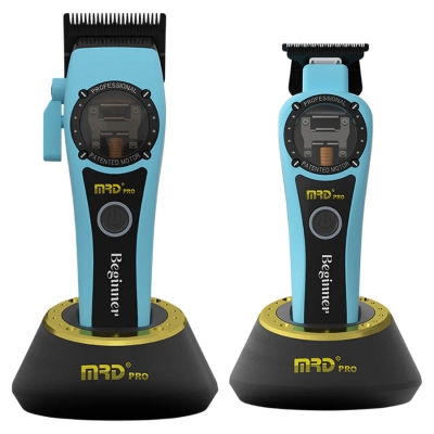 Sada strihacieho a kontúrovacieho strojčeka MRD Pro Vector clipper & trimmer - Blue combo set