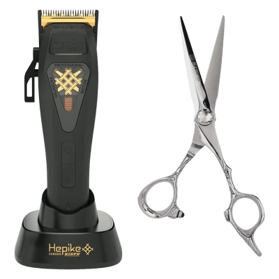 Profesionálny strihací strojček HEPIKE Clipper + nožnice KIEPE Monster Cut ZDARMA